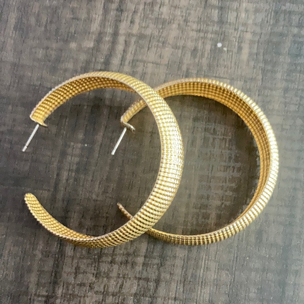 Beautiful Gold Colored Hoop Earrings